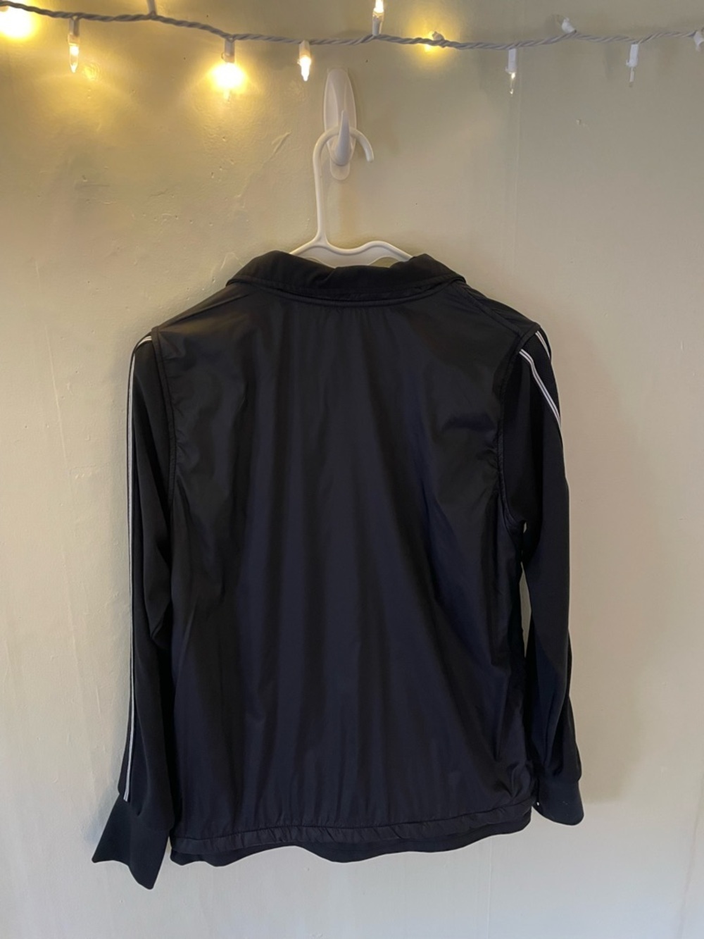 Tangerine Activewear Classic Black Track Jacket White Yoga Comfort Thumbhole Y2K - Picture 15 of 15